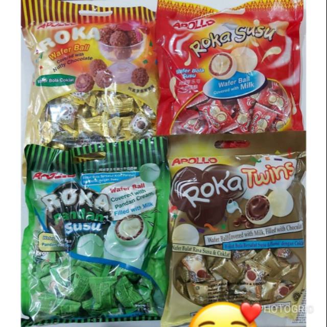 

APOLLO ROKA WAFER BALL COKLAT PANDAN SUSU TWINS