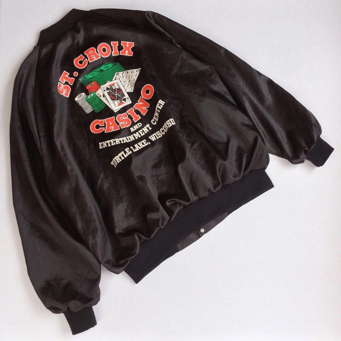 Jaket Vintage 80s ST. CROIX CASINO Westark Hitam