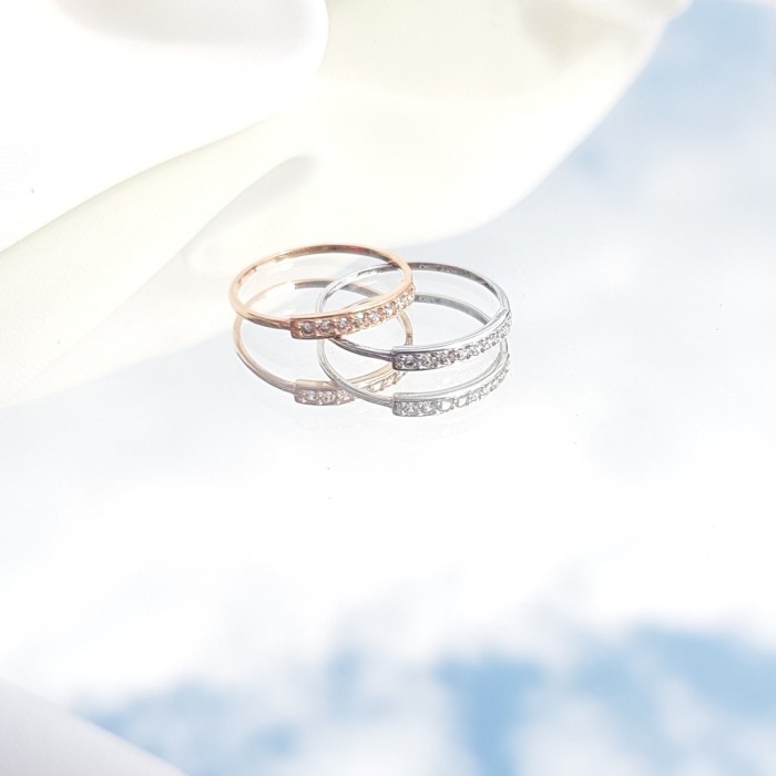 Cincin Emas Listring Plate - Stack Thin Ring