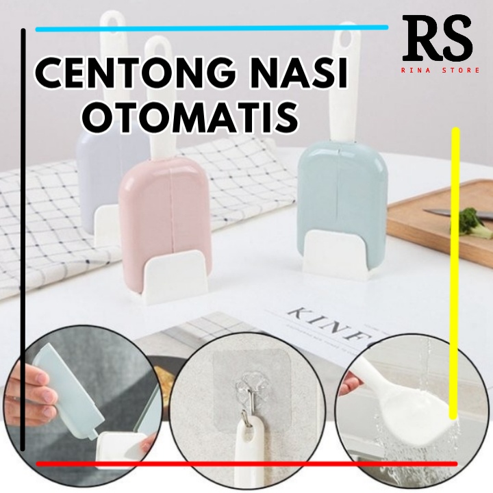 Tempat Centong Nasi Otomatis / Centong Nasi Otomatis / Centong Nasi Ajaib / Sendok Nasi Otomatis