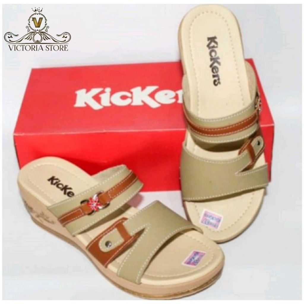 Sandal Sendal Wanita Wedges Kicker Kekinian Wedges Wanita Terbaru Wedges Sandal Wanita Kickers Terlaris