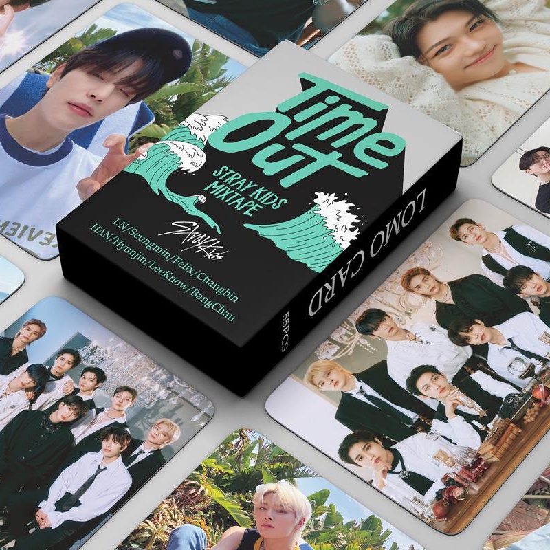 55pcs / set Kartu LOMO Foto KPOP Stray Kids Untuk Koleksi