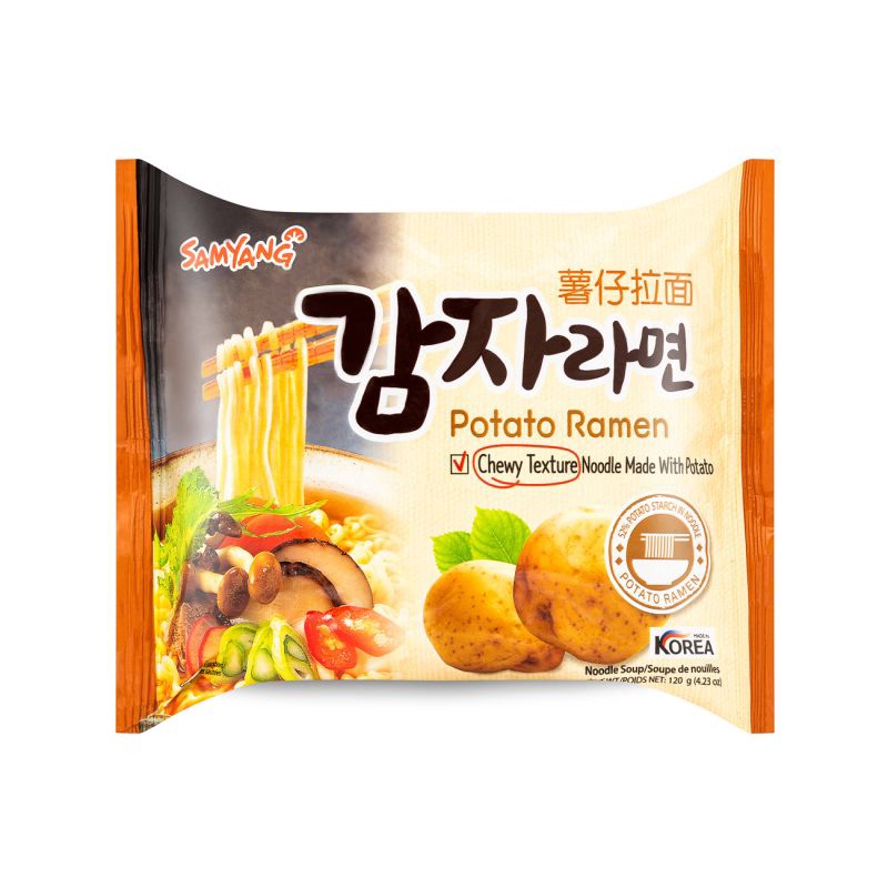 

Samyang Ramen Korean Chewy Potato Noodle / Samyang Potato Ramen 120 Gram