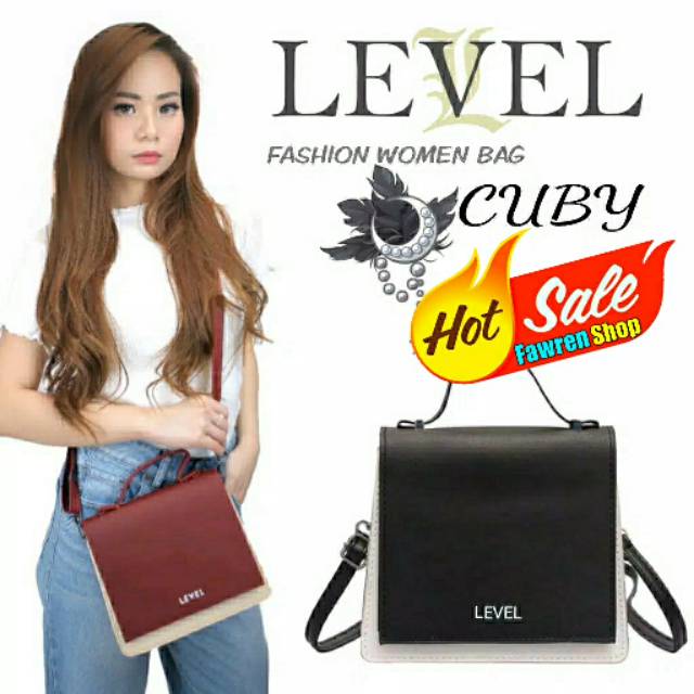 Xtra Disc BAG IMPORT BRAND LEVEL TOP CUBY ORI / TAS SLEMPANG MULTI HANDBAG FASHION WANITA LIPS KOREA