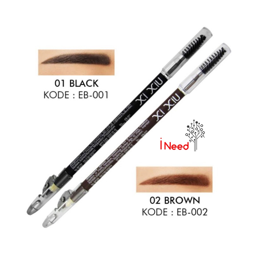 (INEED) XI XIU Eyebrow Pencil Brown &amp; Black - Xixiu Pensil Alis