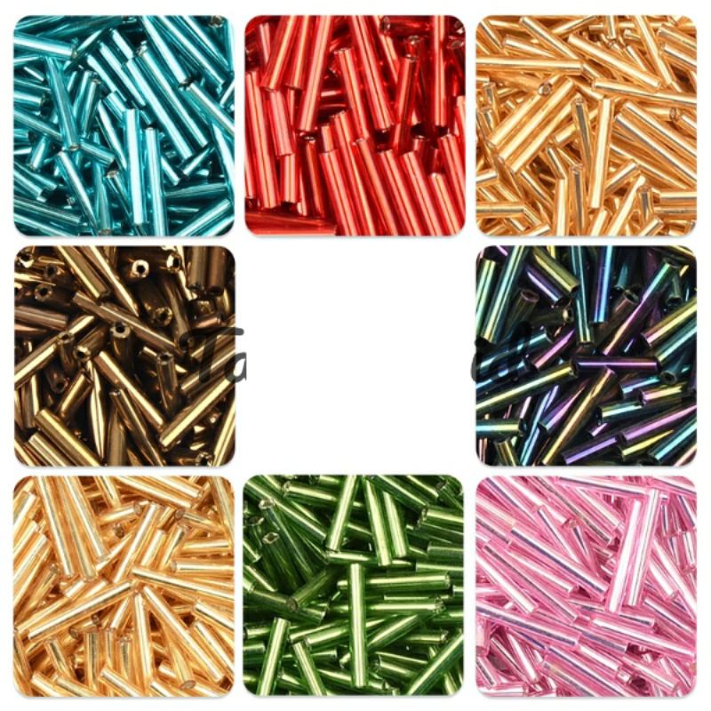 (185 Pcs) Mote Payet Bambu Jepang Ukuran 12 mm Payet Batang