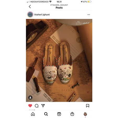 ITTAHERL DEAR MICKEY SLIPPER ROUND CLOUD SIZE 38