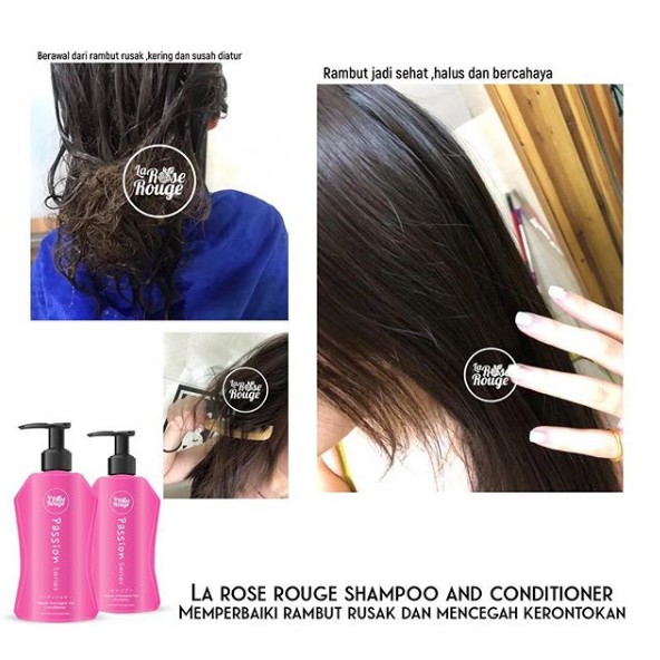 La Rose Rounge Paket Sisir: (1 Set + 1 Sisir Cherubim(Hitam/Putih) - Atasi Rambut Kusut