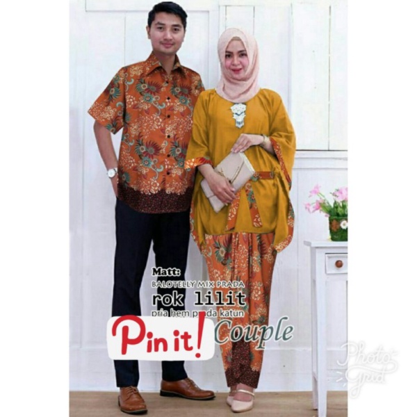 Dijual couple cp cpl batik kebaya kutu baru setelan st set jumbo big size xxl - maroon Diskon