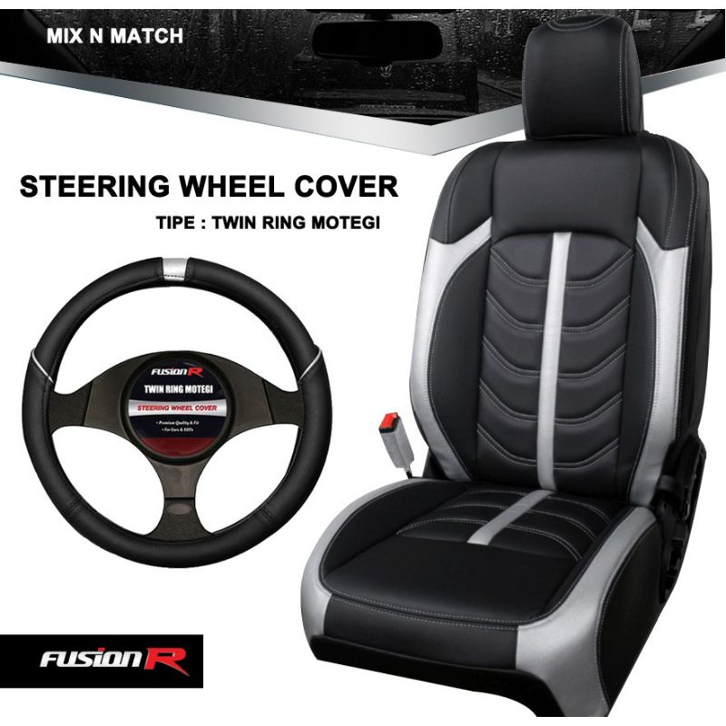Cover Stir Sarung Stir Kulit Twin Ring Montegi Cover Stir Kulit Fusion r