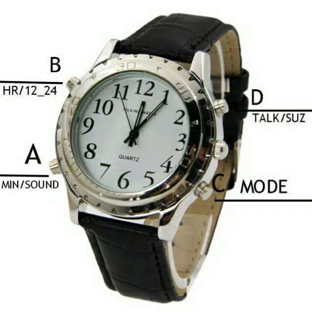 Jam tangan bicara bahasa inggris. Talking watch. Jam tunanetra. Jam tuna netra