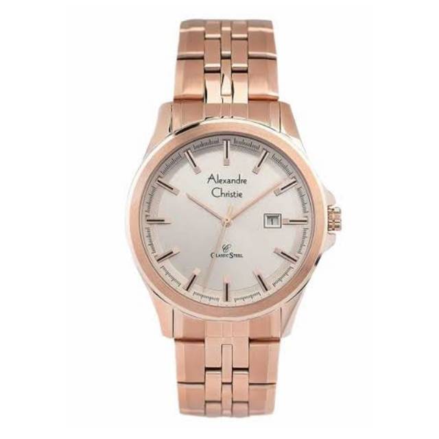 Jam Tangan Alexandre Christie Original Rosegold 8402