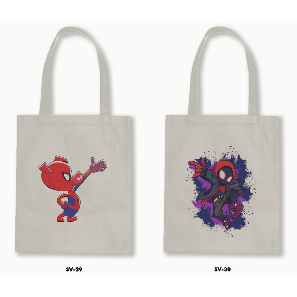 TOTE BAG BLACU - Spider Man Into the Spider Verse 02