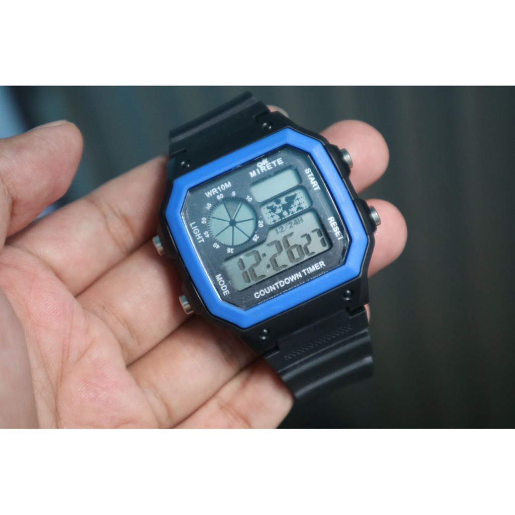 JAM TANGAN DIGITAL MODEL CASIO AE 1200 HITAM ROSEGOLD