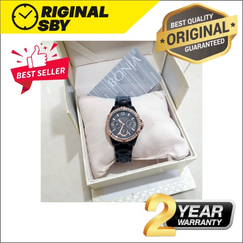 Ready stock JAM TANGAN PRIA WANITA | RANTAI | KULIT | KARET | MURAH | Wanita Bonia tesoro BNB10296 -