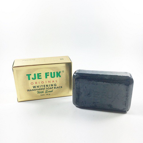 Tje fuk Original Brightening Transparent Soap Black  with scrub