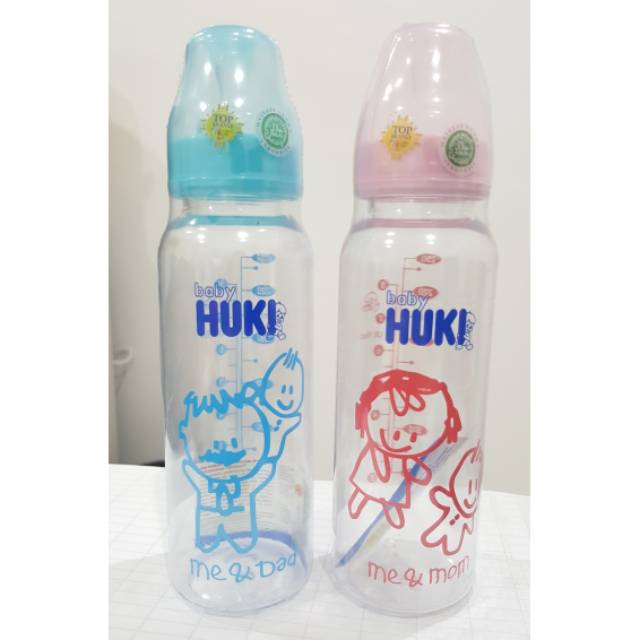 Botol Susu Baby Huki standard round 240ml dot gepeng #034