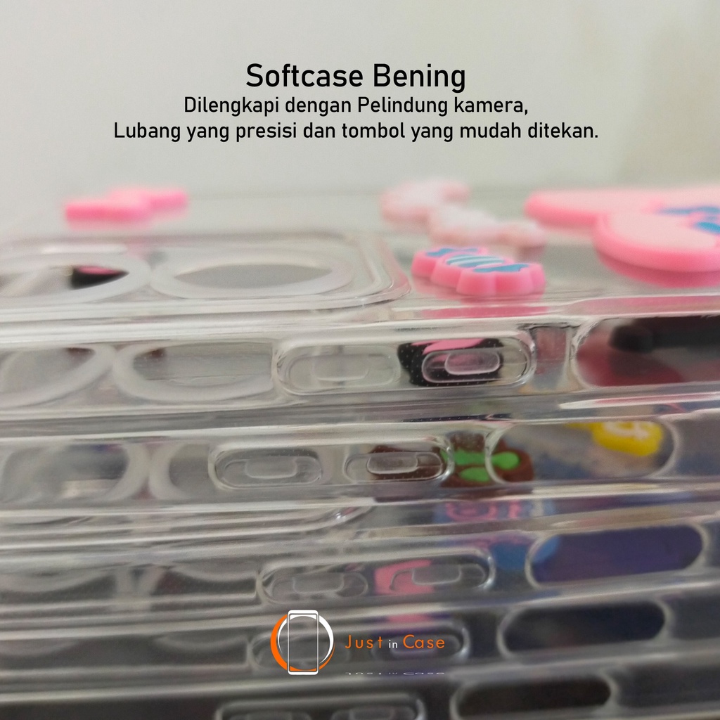 Softcase Bening Clear case Motif Timbul 3D (Bening1) VIVO Y12/17 Y16 Y75 5G V23 5G V20 V23E Y30/Y50 Y21S 2021 Y53 Y51 2020 Y20 V9/Y85 Y02S 2022 Y35 2022 Y15S V20 SE V21 4G V21 5G Y76 Y71 Y15S Y91C