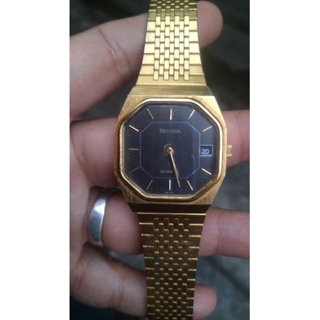 jam tangan bulova quartz custom vintage second bekas