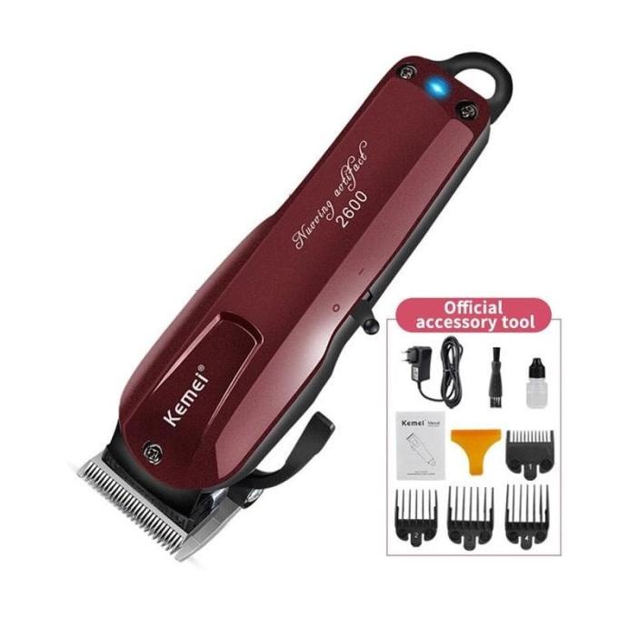 Alat Cukur Rambut Kemei Km 2600 Mesin Cukur Rambut Original Cordless