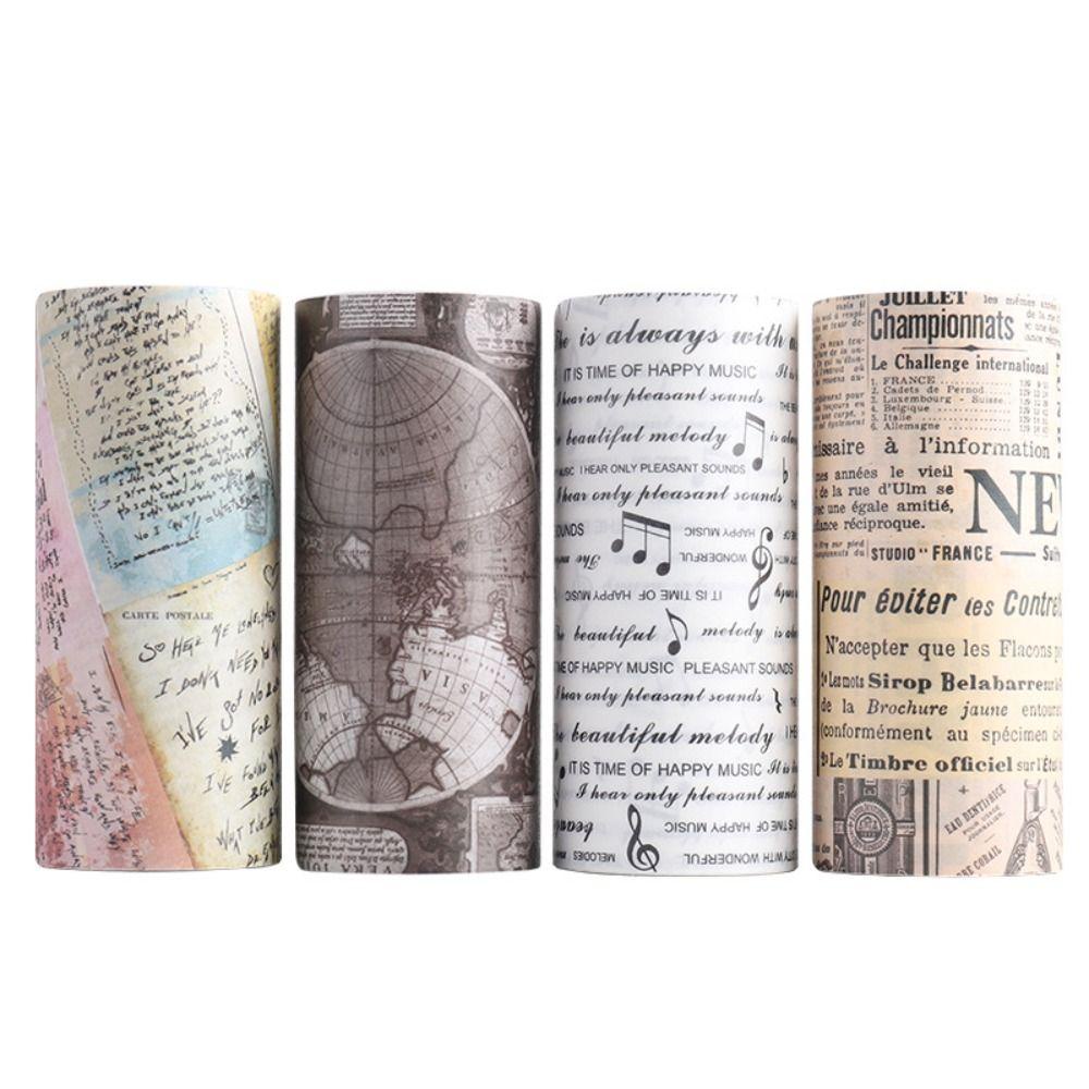 Preva 4roll/Set Washi Tape Simple Bahan Scrapbook Dekorasi DIY Stiker