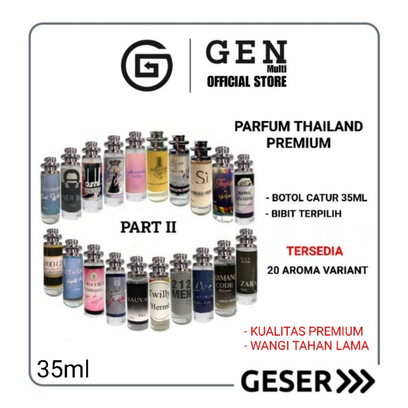 GEN - Parfum Thailand 35ml  / Parfum Thailand 35ml Premium / Parfum Thailand Unisex Part II