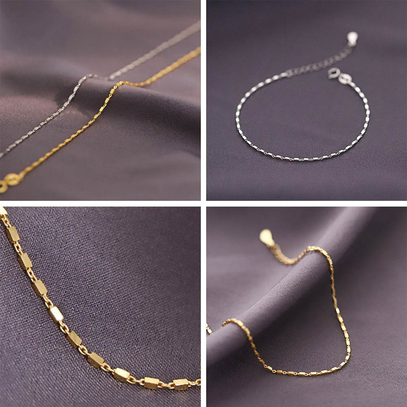 Gelang Manikmanik Warna Gold Gaya Minimalis Tipis Untuk Priawanita