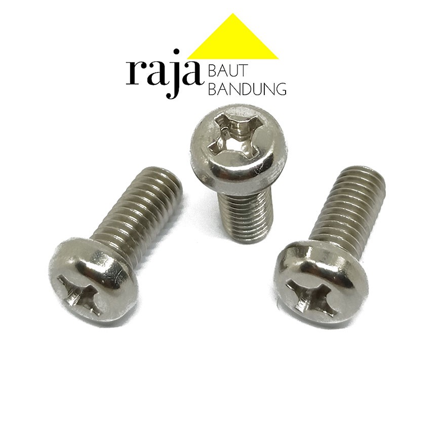 10 PCS BAUT JP M5 STAINLESS STEEL BAUT OBENG ANTI KARAT