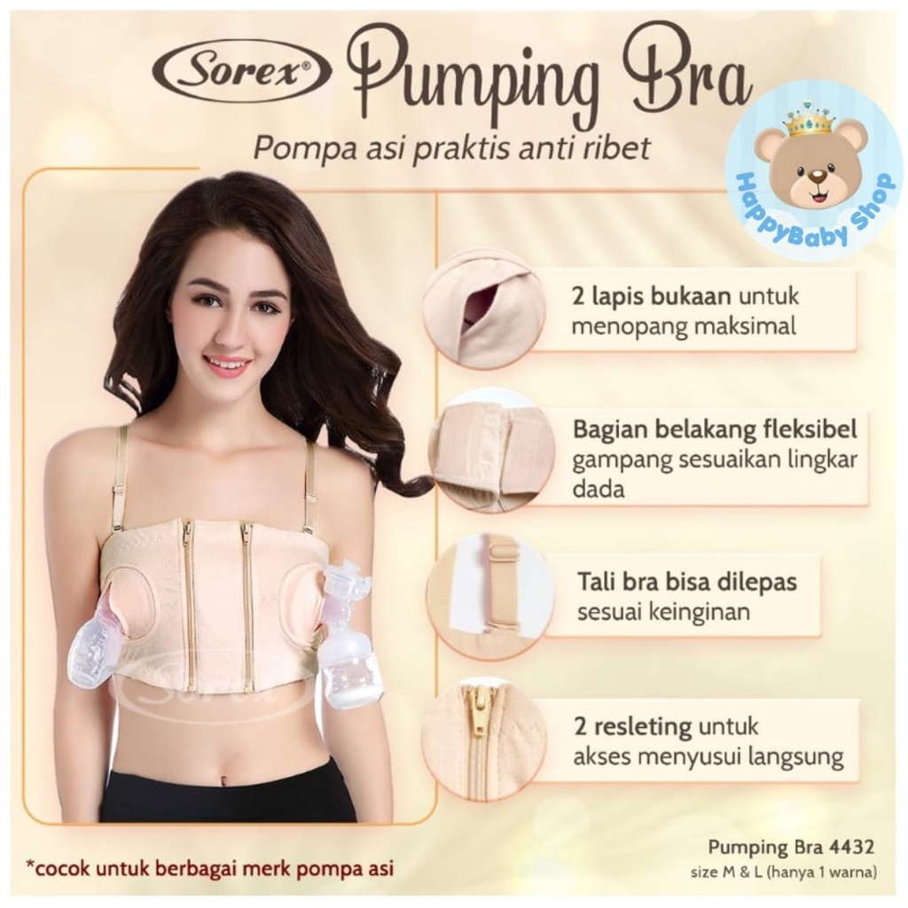 Sorex 4432 Hands Free Pumping Bra BH Menyusui untuk Pompa Asi