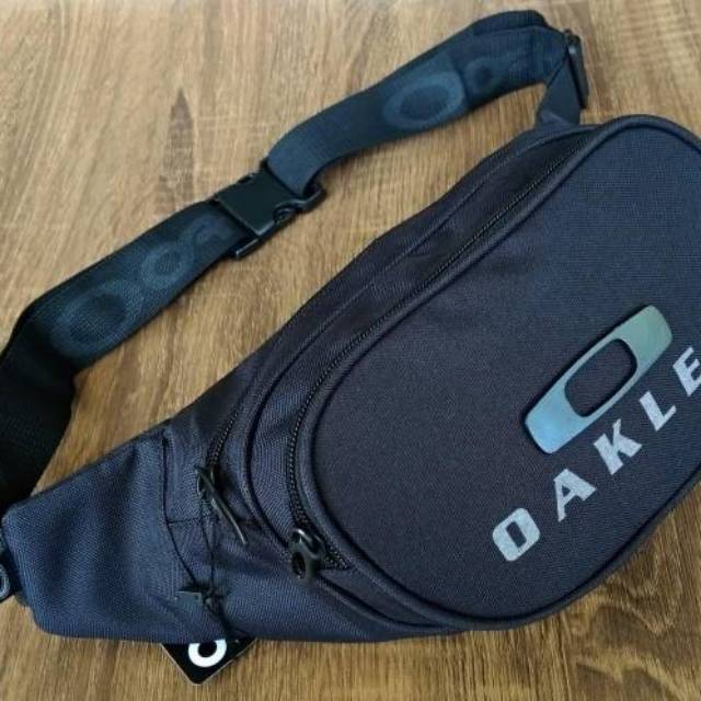 waistbag tas pinggang kompek pria black grey