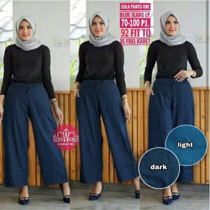 METRO CELANA KULOT LOLA PANTS JEANS WASH HQ PREMIUM KEKINIAN MURAH MODIS