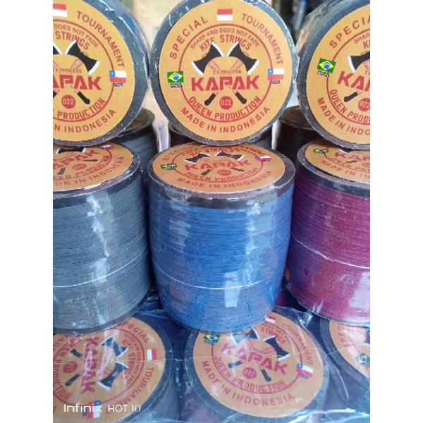 Gelasan Benang Layangan KAPAK 022 Full treatment 1200 Yard Double Silicon