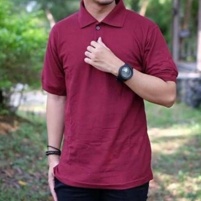  Polo  Shirt Maroon Kaos  Polos  Kerah Kaos  Polo  Lacoste  