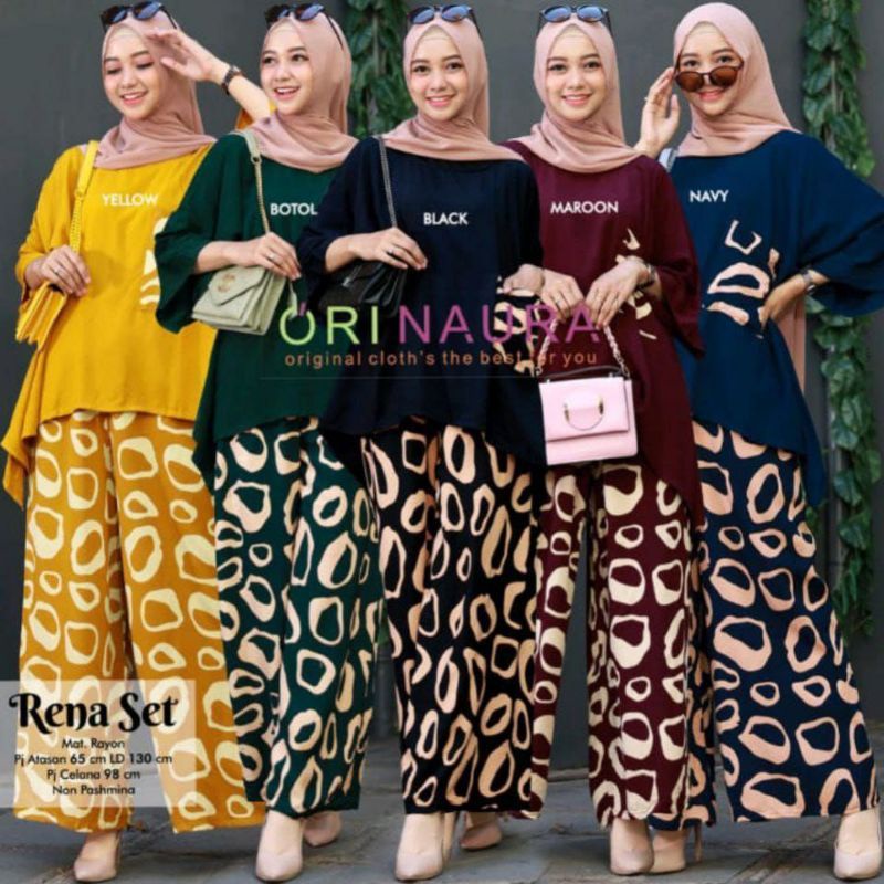 SET ORI NAURA TERMURAH DAN KUALITAS TERJAMIN/Rena set ori Naura/set Waka jumbo