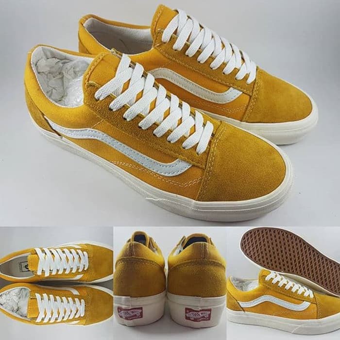 vans old skool yellow sunflower