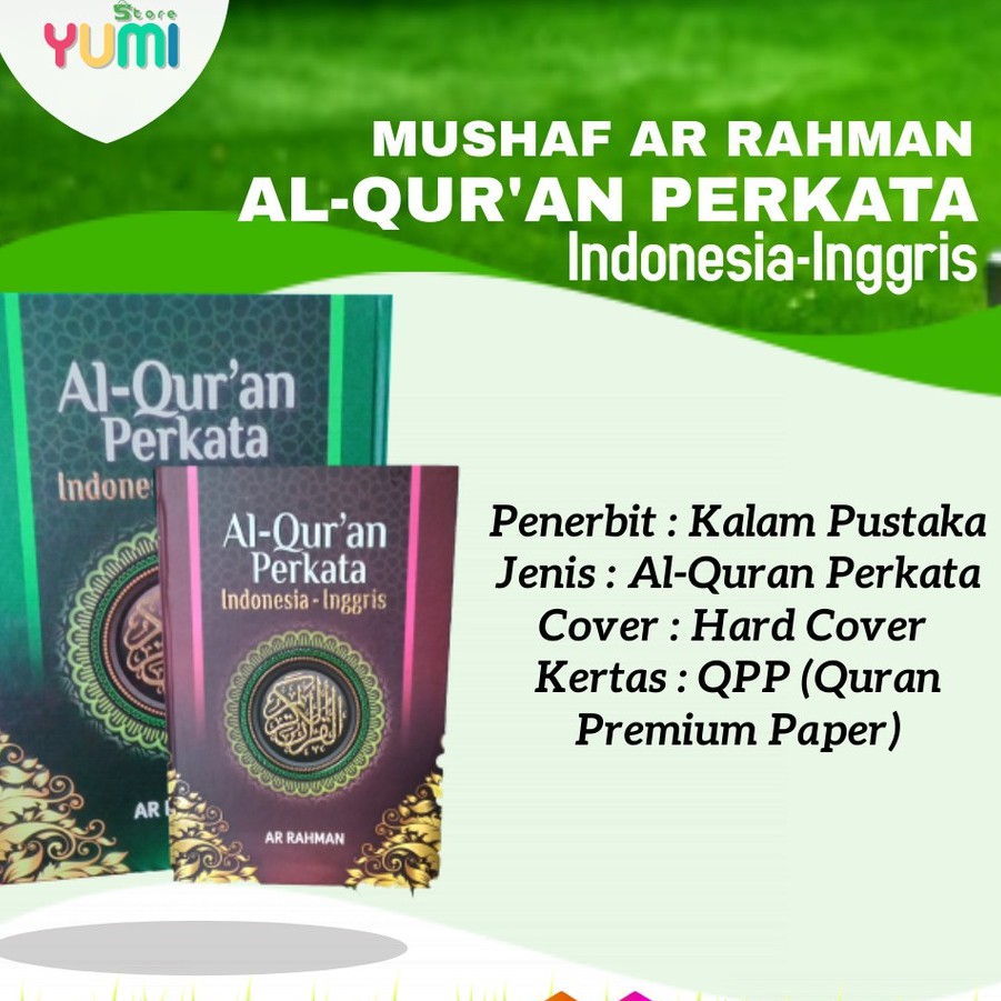 Al_Quran Perkata Ar-Rahman | Indonesia-Inggris Hard Cover