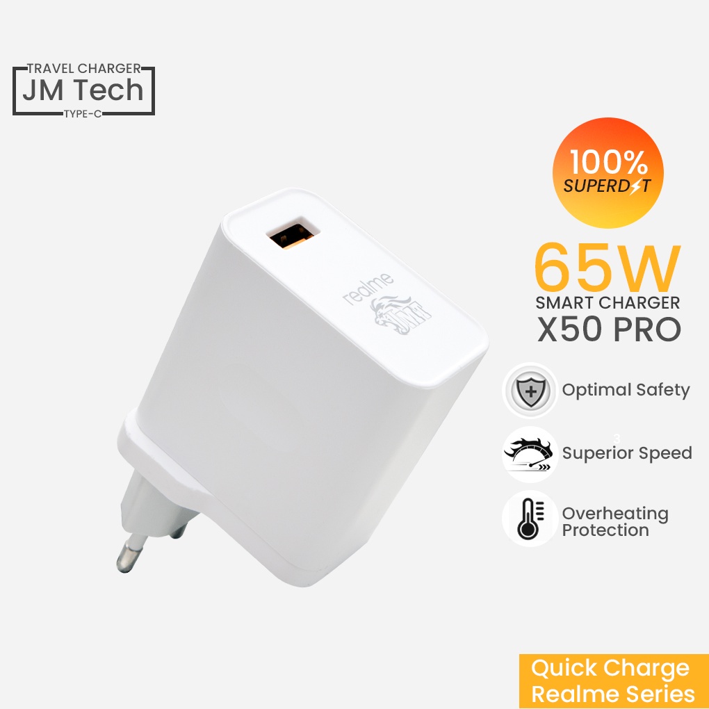 Charger Realme X50 Pro 6 6s 6 Pro 7 8 X2 X3 X3 Super Zoom VOOC 65W TYPE-C Original