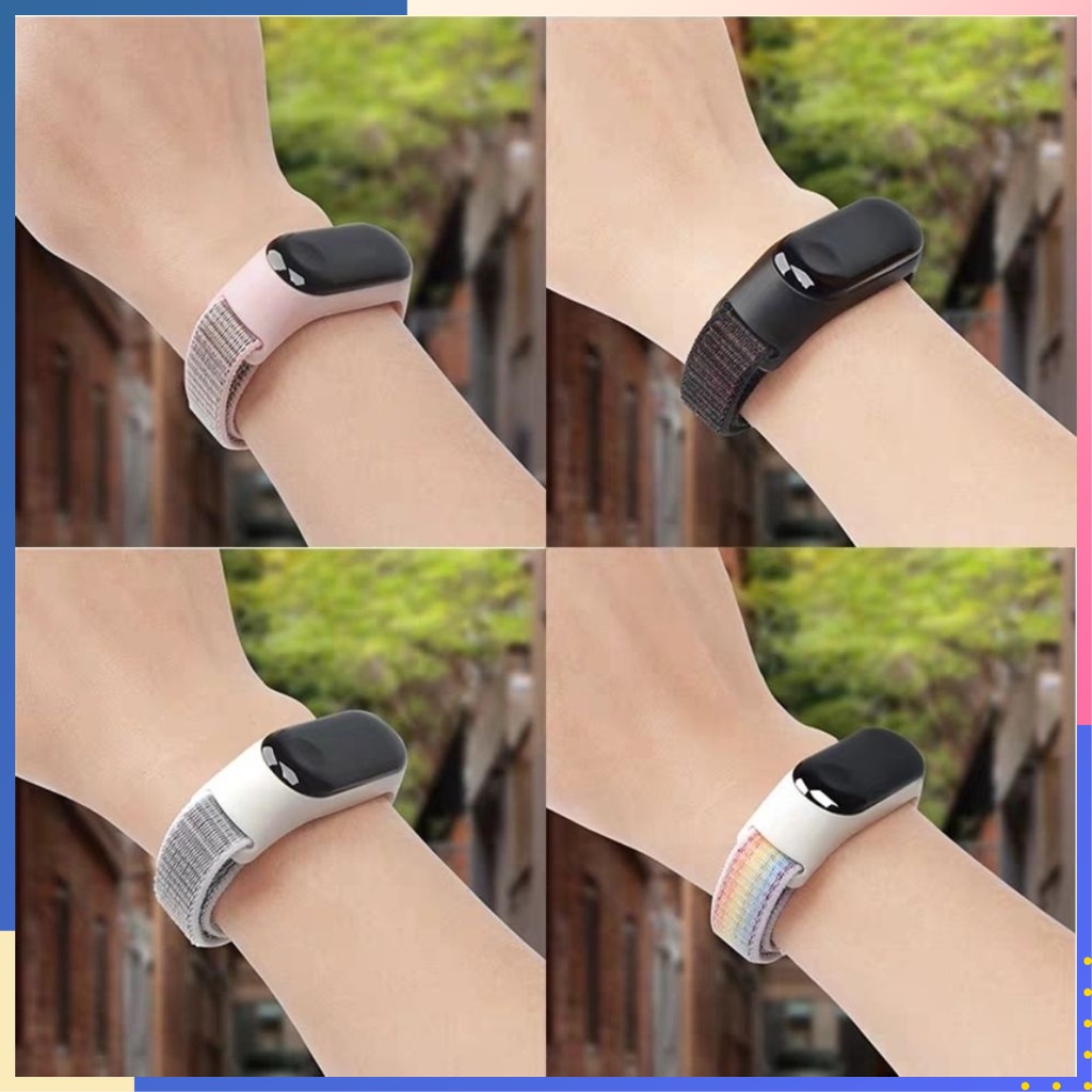 Tali Strap Nilon Breathable untuk Xiaomi Mi Band 3 4 5 6 7