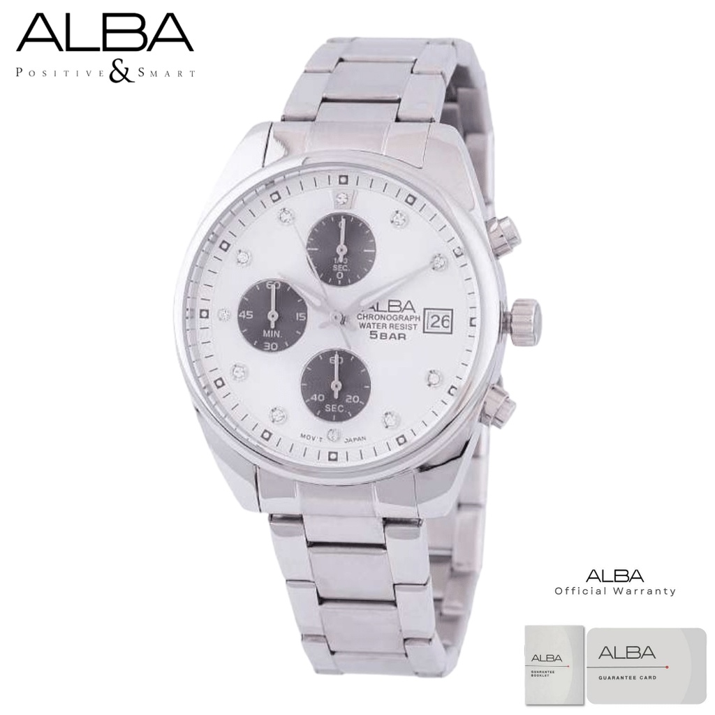 Alba Wanita AM3221 Jam Tangan Wanita Alba PRESTIGE AM3221X1 Quartz Stainless Steel Strap