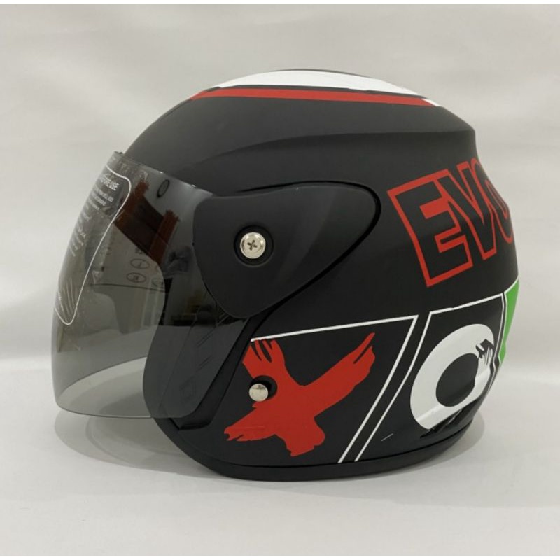 Helm Half Face Dewasa Evo Inovation Motif NOUVO Italy Model Seperti Helm GM Original / Helm Pria / Helm Wanita -Bukan Helm GM ORIGINAL KYT DJ MARU KYT KYOTO