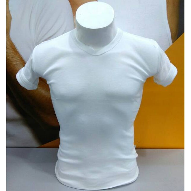 Kaos Dalam Pria PIERRE UNO PU-T02 V-NECK Putih ISI Pcs