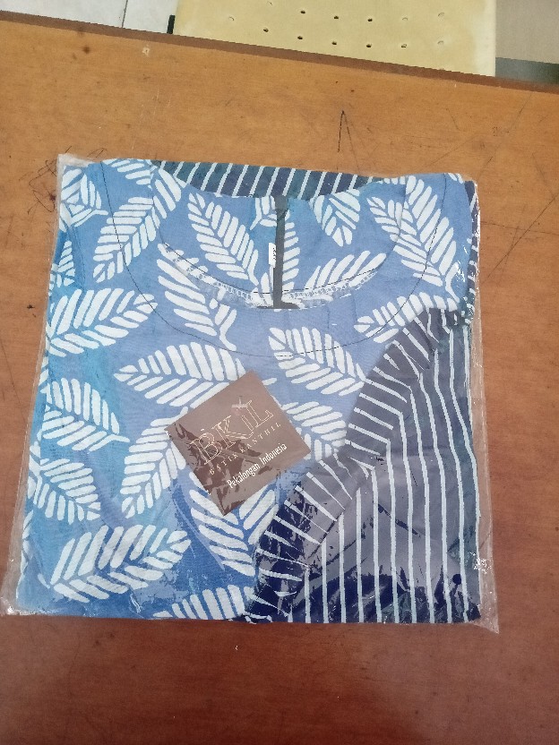 Tey-17 Batik Wanita Asj Sa Hrb026 Kenongo Kemeja Tosca Pendek