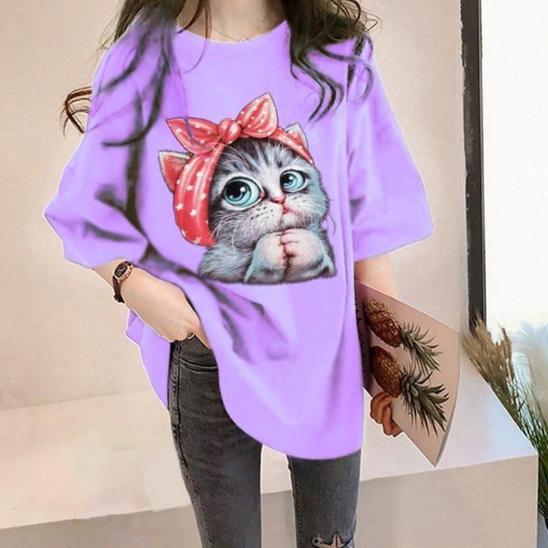 AFI - EC - Kaos Oversize Sweet Cat (LD 106, P 65)