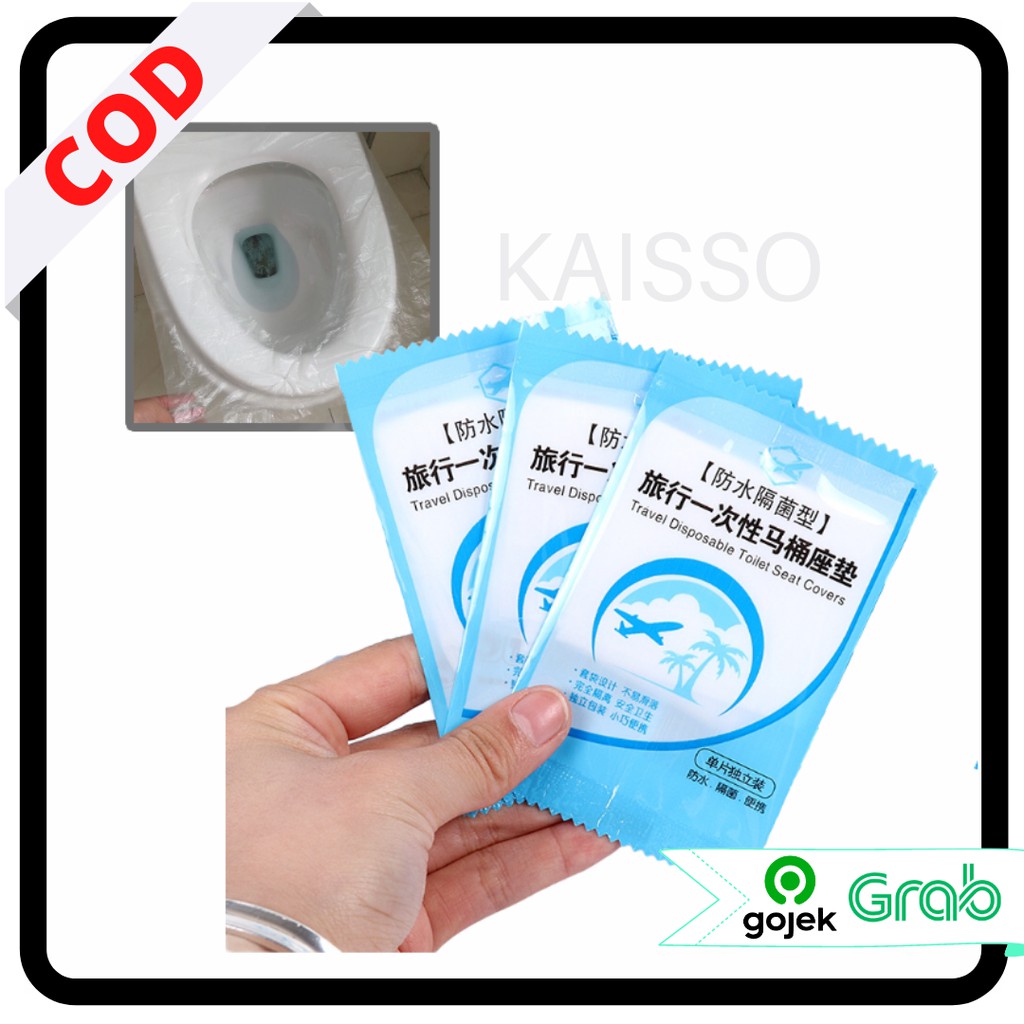 KAISSO - ALAS DUDUK KLOSET TOILET PLASTIK DISPOSABLE / TRAVEL TOILET SEAT COVER MAT