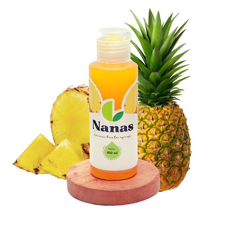 

(NANAS) Concentrate Syrup by Femmelio - 120 ml - Dengan Sari Buah Asli - Sirup Premium - Sirup Cafe