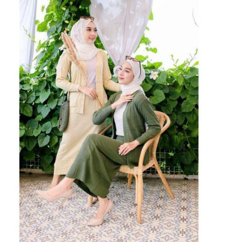 SET CARDIGAN SAKU STELAN PREMIUN