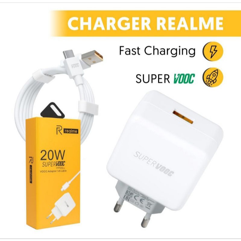 TC CHARGER ORIGINAL VOOC REALME 20 watt dan 65 watt fast charging