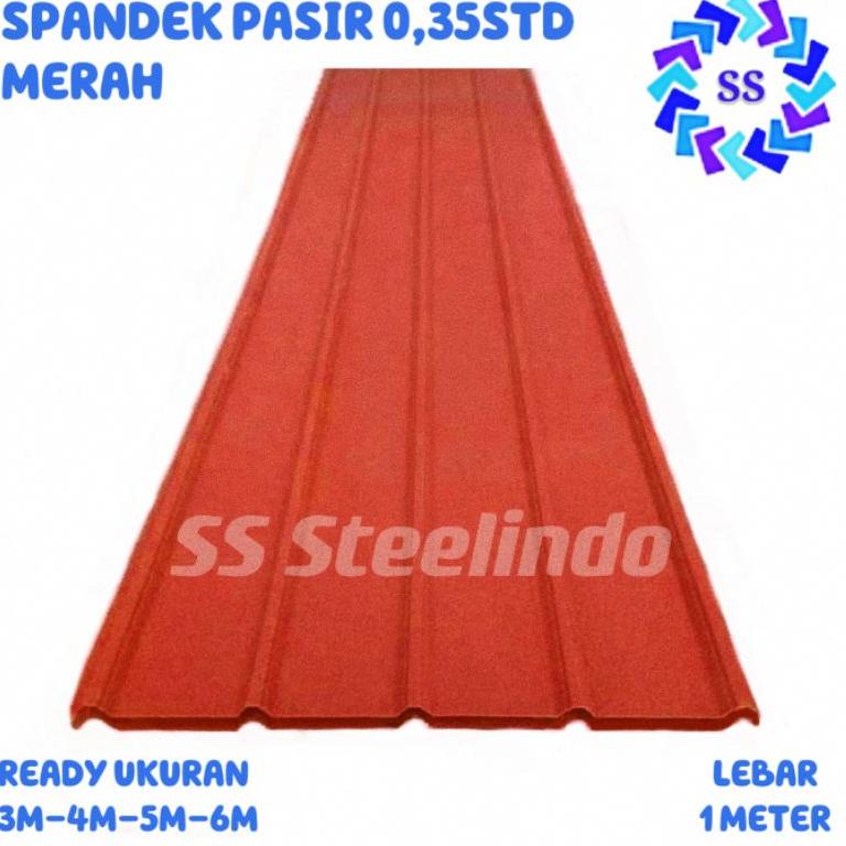 ㅀX ATAP BAJA RINGAN SPANDEK PASIR (MERAH-HITAM-BIRU-HIJAU-COKLAT) GALVALUM-ZINCALUM 0,35 STD BIG SAL