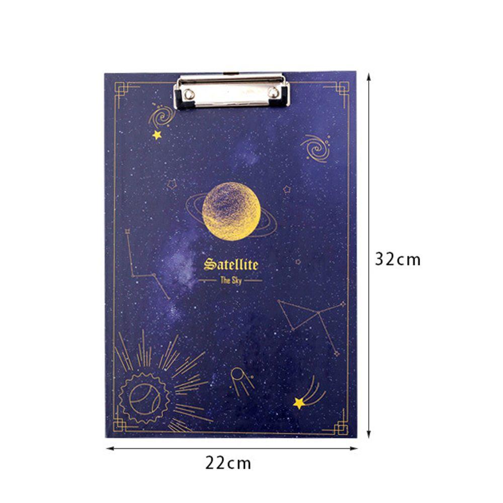 [Elegan] A4 Papan Kertas Gantung Lubang Multifungsi Paperboard Klip Tulisan Pad Dream Starry Star Sky Splint Document Board Clip