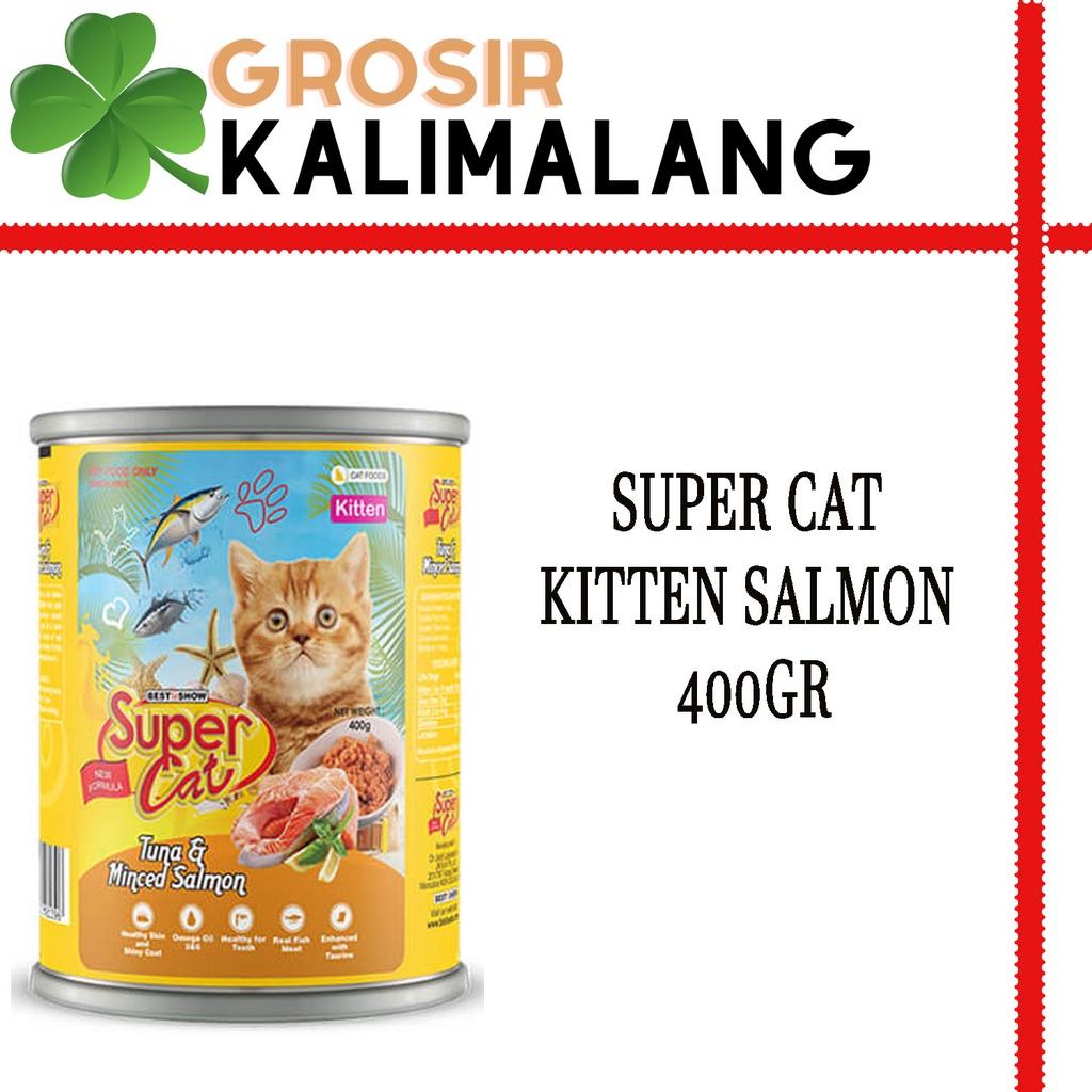 Super Cat Kitten Tuna Minced Salmon 400gr